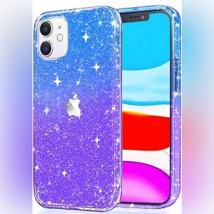 JJGoo iPhone 11 Case, PURPLE & BLUE GRADIENT Flexible Cases for Girls (6.1 inch)